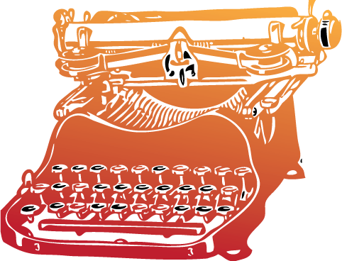 illustration of an old-style typewriter