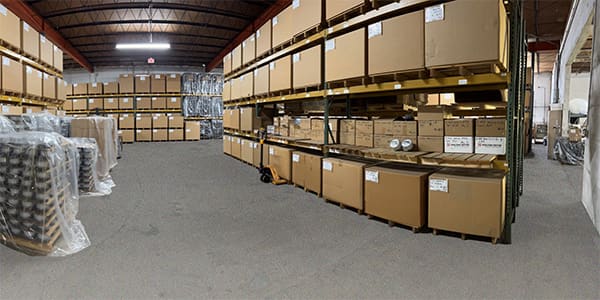 interior of a warehouse with merchandize